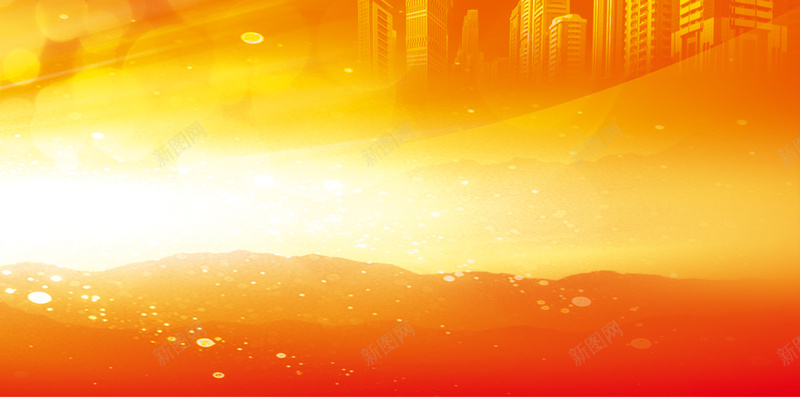 节日H5背景jpg设计背景_新图网 https://ixintu.com H5 H5背景 h5 元旦 光影 几何 城市 建筑 扁平 渐变 炫酷 节日 金色