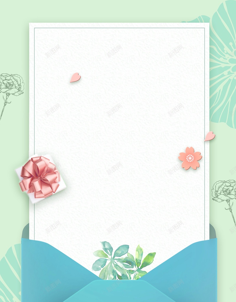 新品上市春天促销海报psd设计背景_新图网 https://ixintu.com 信封 女装促销 新品上市 春季 春季上新 清新 礼物盒 花朵