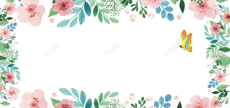 花朵文艺浅粉色化妆品banner海报psd设计背景_新图网 https://ixintu.com 京东 促销 女生 婚礼 小清新 情人节 手绘 文艺 春季上新 森女系 淘宝 简约 蝴蝶