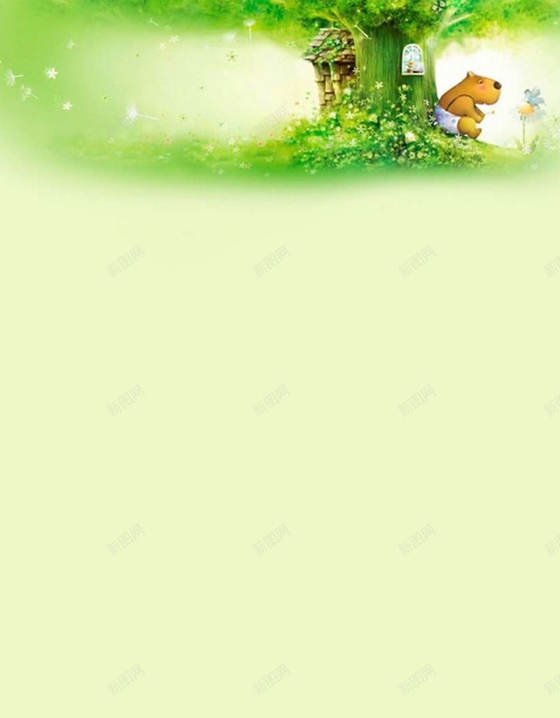 清新绿色PPT背景H5背景jpg设计背景_新图网 https://ixintu.com PPT 动物 卡通 名片H5背景 广告设计 树木 淘宝 清新 绿背景 绿色