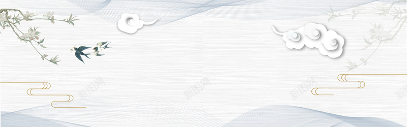 清明节灰色中国风旅游天空bannerpsd设计背景_新图网 https://ixintu.com banner 中国风 山水 水墨 清明 清明节 燕子 节日 飞叶