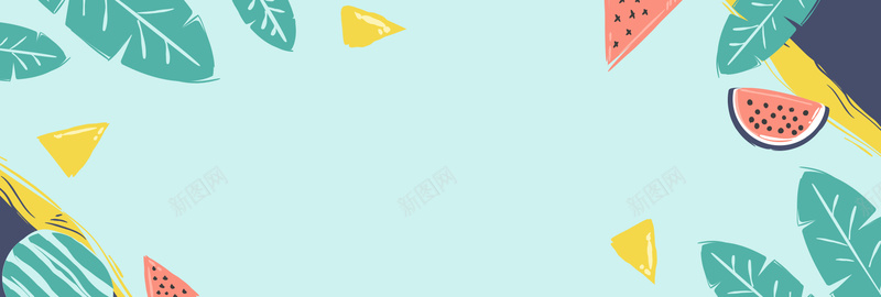夏季小清新卡通西瓜扁平蓝色背景psd设计背景_新图网 https://ixintu.com 夏天 夏天你好 夏天图 夏天展架 夏天广告 夏天来了 夏天海报 夏天背景 玩转夏日 缤纷盛夏