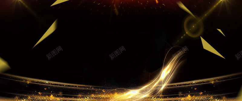 金光黑金星空banner背景psd设计背景_新图网 https://ixintu.com 光 圆圈 年会 开心 橙色 背景 蓝色 质感 金属 金色 颁奖典礼 黑色