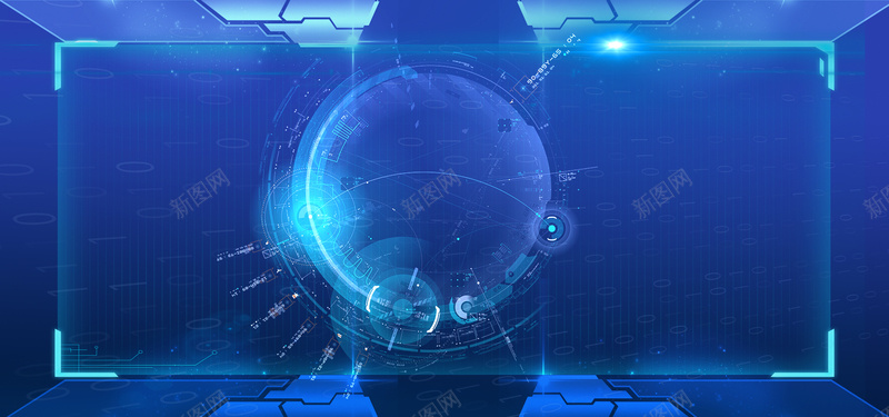 科技感边框背景图psd设计背景_新图网 https://ixintu.com 光效 底纹 科技感 背景图 边框