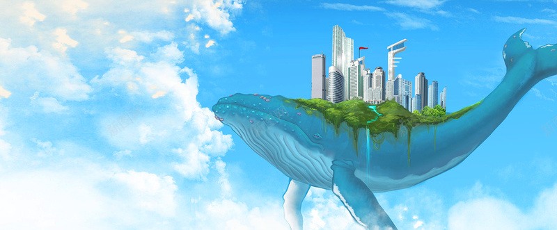 创意房地产广告卡通海豚蓝色bannerpsd设计背景_新图网 https://ixintu.com 别墅 地产海报 坡地半山别墅 大气 意境 洋房贵族 独栋豪宅 生态 高端房地产 高贵 高逼格