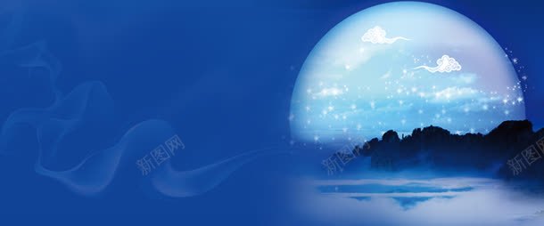 夜空圆月寂寞背景jpg设计背景_新图网 https://ixintu.com 夜空 孤单 寂寞 背景