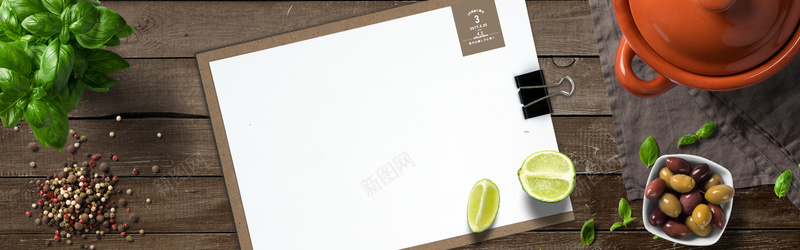 简约食物俯视bannerpsd设计背景_新图网 https://ixintu.com 休闲 促销 保健品 俯视 健康 养生 家电 木板 本子 桔子 电器 留言本 茶壶 食物