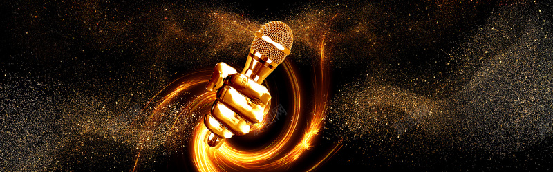 年会黑色商务科技bannerpsd设计背景_新图网 https://ixintu.com banner 促销 商务 大气 年会 活动 淘宝 科技 简约 金话筒 黑色