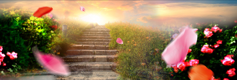 婚庆梦幻黄色banner背景psd设计背景_新图网 https://ixintu.com 光 喜庆 大气 婚庆 小清新 庆祝 文艺 梦幻 浪漫 简约 素材 结婚 花园 花瓣 设计 野外