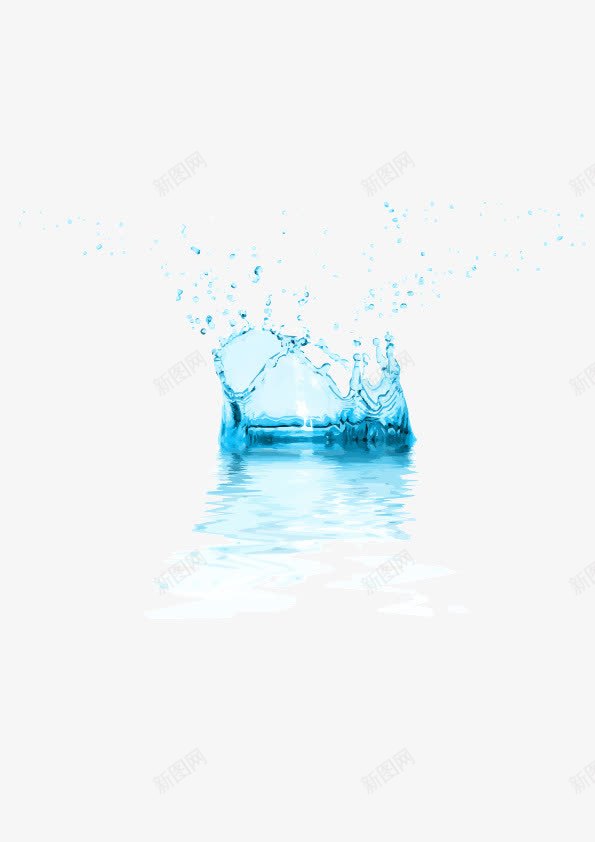 精彩水花飞溅瞬间png免抠素材_新图网 https://ixintu.com 水花 淡蓝色渐变 瞬间 精彩 飞溅