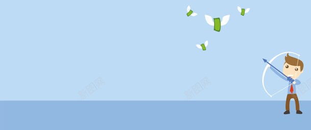 卡通商务小人拉弓射箭背景bannerjpg设计背景_新图网 https://ixintu.com banner 卡通 商务 射箭 小人 拉弓 背景