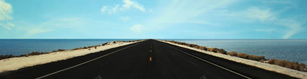高速公路banner创意jpg设计背景_新图网 https://ixintu.com 公路 天空 树木 草原