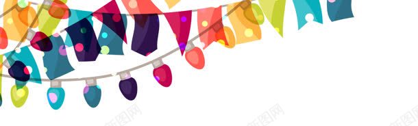 水彩节日吊旗背景jpg设计背景_新图网 https://ixintu.com 卡通画 吊旗 水彩灯光