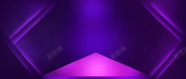 紫色光效舞台海报背景