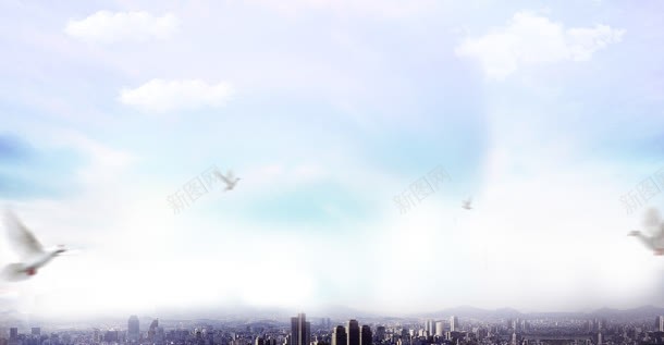 蓝天白云城市矢量背景jpg设计背景_新图网 https://ixintu.com 动漫蓝天白云图片 城市 白云 矢量 背景 蓝天