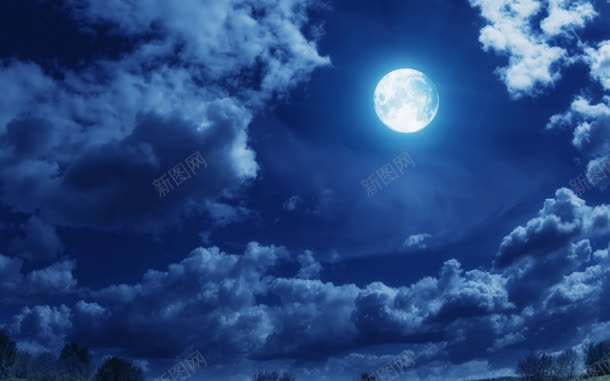 月圆之夜庆中秋jpg设计背景_新图网 https://ixintu.com 中秋 图片