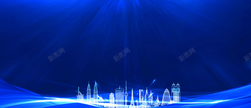 企业年会颁奖晚会蓝色科技bannerpsd设计背景_新图网 https://ixintu.com 企业 光影 发布会 商务 商务会议 大气年会 年会 科技banner 线条 蓝色 蓝色商务 颁奖晚会