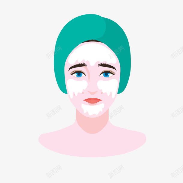 敷面膜皮肤管理png免抠素材_新图网 https://ixintu.com 人物 护理 敷 敷面膜 皮肤管理
