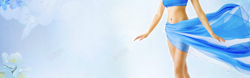减肥瘦身蓝色简约Bannerpsd设计背景_新图网 https://ixintu.com 减肥 医学 医学美容 医学背景图片 医疗美容 瘦身 简约 苗条 蓝色 身材