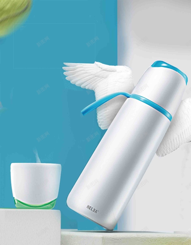随行保温杯促销海报背景模板psd设计背景_新图网 https://ixintu.com 产品展示 促销 保温杯 大气 宣传 活动 海报 简约 背景模板