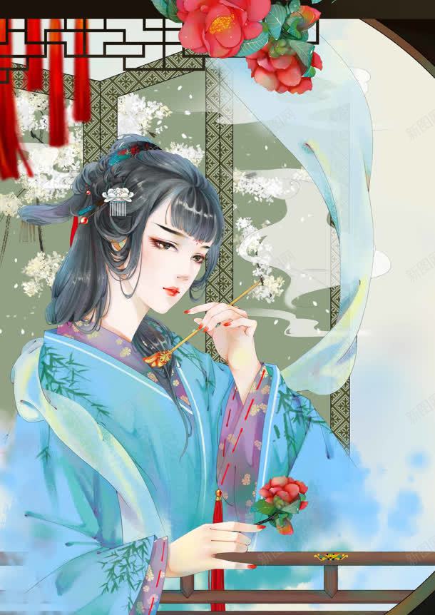 彩绘风格人物造型女生jpg设计背景_新图网 https://ixintu.com 人物 女生 彩绘 造型 风格