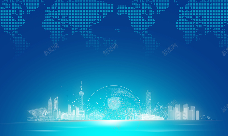 高端城市地产展板背景jpg设计背景_新图网 https://ixintu.com 上海 东方明珠 会议 国际 大气 展板 环球 背景 蓝色 陆家嘴 高端 高端城市地产展板图片下载