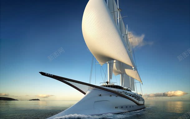 海面轮船蓝天白云jpg设计背景_新图网 https://ixintu.com 海面 白云 蓝天 轮船
