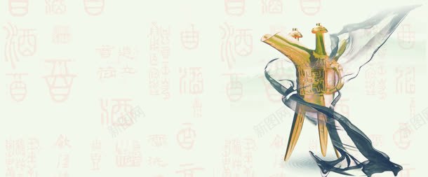 中国风古典酒促销bannerjpg设计背景_新图网 https://ixintu.com banner 久酒沉香 店铺 手机 淘宝 酒 酒尊