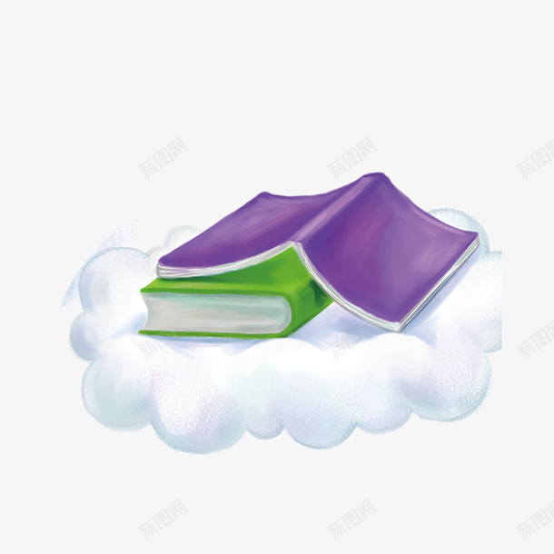 紫色手绘风展开的书籍云端书籍卡png免抠素材_新图网 https://ixintu.com 卡通书 卡通书籍 手绘书 手绘书籍 手绘云朵 智慧云 知识云 紫色书籍 紫色手绘风展开的书籍云端书籍卡通素材免费下载