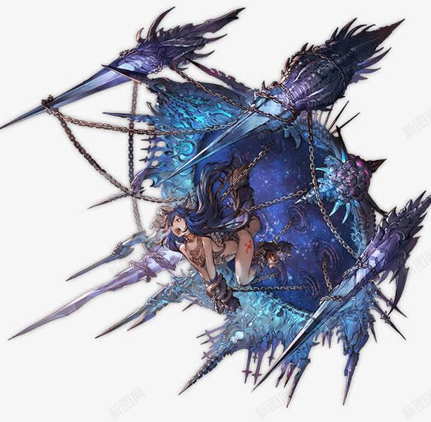 蓝色特效人物游戏png免抠素材_新图网 https://ixintu.com 人物 游戏 特效 素材 蓝色