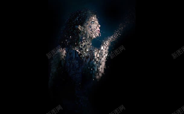 碎片美女写真海报背景jpg设计背景_新图网 https://ixintu.com 写真 海报 碎片 美女 背景