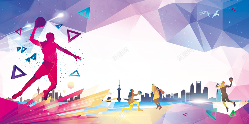 激情篮球赛背景psd设计背景_新图网 https://ixintu.com 比赛 活动 海报 矢量 篮球赛 背景 色块 运动