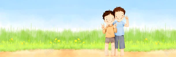 家庭哥俩漫画背景bannerjpg设计背景_新图网 https://ixintu.com banner 哥俩 家庭 漫画 背景