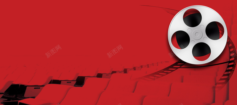 红色影视传媒背景psd设计背景_新图网 https://ixintu.com 传媒 影视 海报banner 激情 狂欢 红色 背景