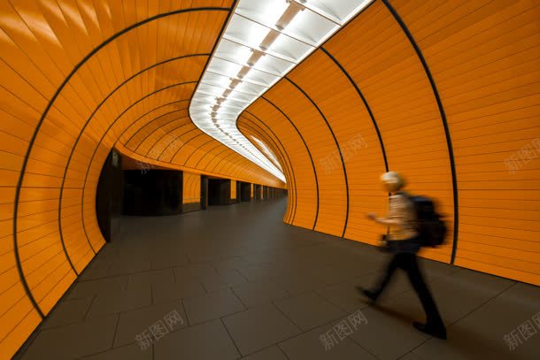 橙色弧形地下走廊jpg设计背景_新图网 https://ixintu.com 地下 弧形 橙色 走廊