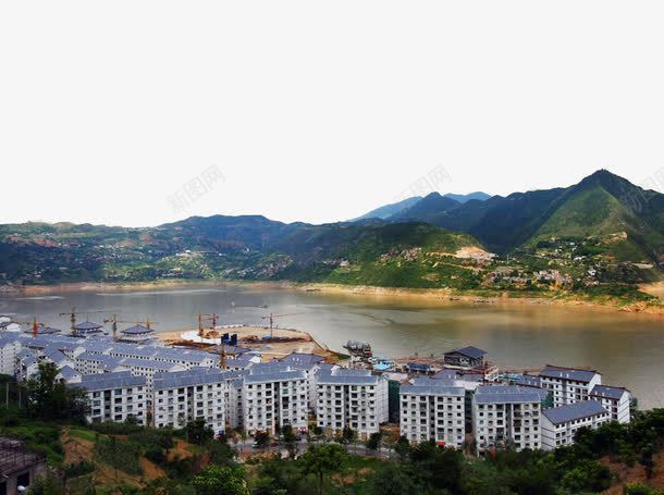 美丽海景房png免抠素材_新图网 https://ixintu.com 名胜古迹 房子 旅游风景 江景 美景 著名建筑 风景