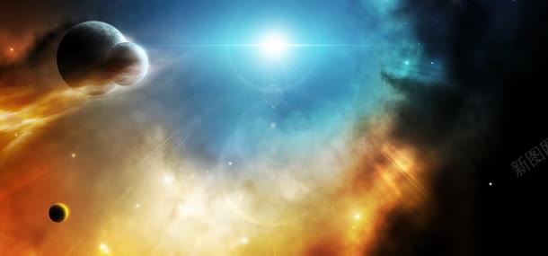 绚丽星空背景jpg设计背景_新图网 https://ixintu.com 光线 星星 星球 星空 极光