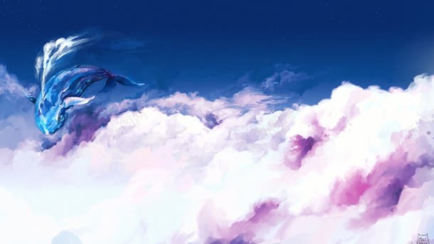 蓝天粉色云彩游戏场景jpg设计背景_新图网 https://ixintu.com 云彩 场景 游戏 粉色 蓝天