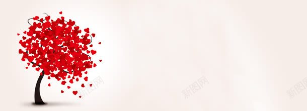 爱情剪影红色心唯美背景bannerjpg设计背景_新图网 https://ixintu.com banner 剪影 唯美 心 树 爱情 红色 背景