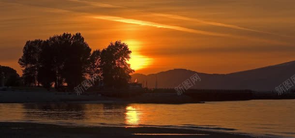 夕阳大海背景jpg设计背景_新图网 https://ixintu.com 夕阳 大海 天空