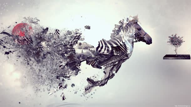 飞奔破碎成水珠的斑马jpg设计背景_新图网 https://ixintu.com 斑马 水珠 破碎 飞奔