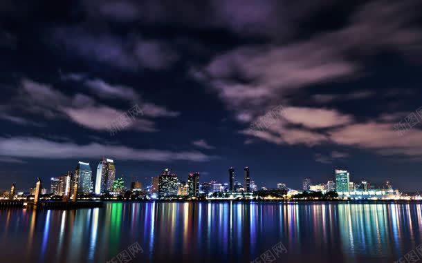 城市夜景倒映湖面jpg设计背景_新图网 https://ixintu.com 倒映 城市 夜景 湖面