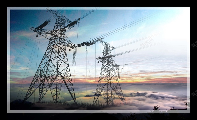 电网背景psd设计背景_新图网 https://ixintu.com 商业 商务 国家电网 电网 科幻 科技 背景温暖
