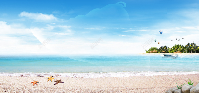 运动鞋广告psd设计背景_新图网 https://ixintu.com 几何 夏季钜惠 夏日促销海报 小船 户外运动鞋 扁平 沙滩 海报banner 海星 海洋 渐变 白云 蓝天 运动乐趣
