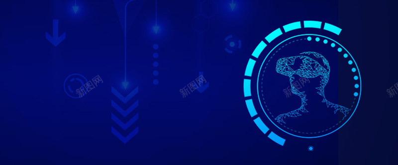 蓝色VR科技虚拟现实bannerpsd设计背景_新图网 https://ixintu.com VR科技 三维 仿真 技术 科技 蓝色 虚拟 计算机