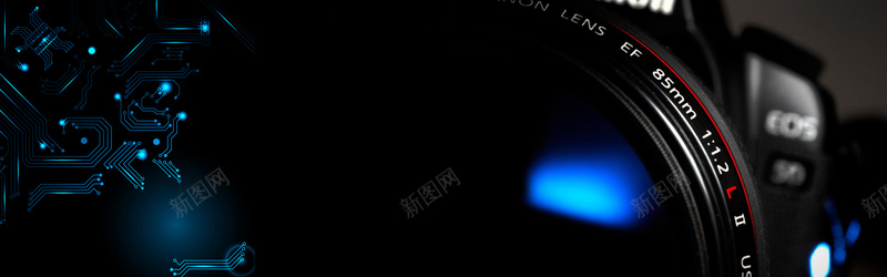 简约蓝色数码科技电路板bannerpsd设计背景_新图网 https://ixintu.com 数码 数码促销 电子产品 电路板banner 科技 简约 蓝色 蓝色科技 镜头