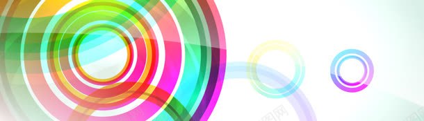 多彩圆环banner背景jpg设计背景_新图网 https://ixintu.com 圆环