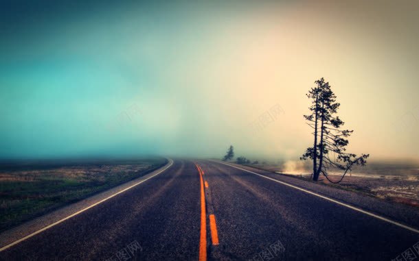 蓝天白云公路树林jpg设计背景_新图网 https://ixintu.com 公路 树林 白云 蓝天