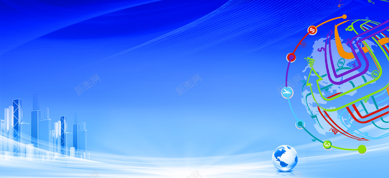 蓝色科技展会背景墙企业会议背景psd设计背景_新图网 https://ixintu.com 企业 会议背景 商务背景 城市 展会背景 科技 蓝色 蓝色商务