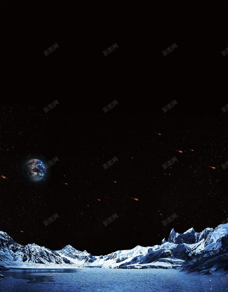 月亮之上月球美景psd设计背景_新图网 https://ixintu.com 150PPI PSD源文件 分层文件 地球 平面设计 月亮之上 月球 月球地面 科技 美景